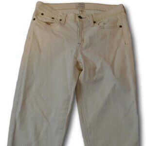 J Crew Off White Toothpick Jeans Size: 27